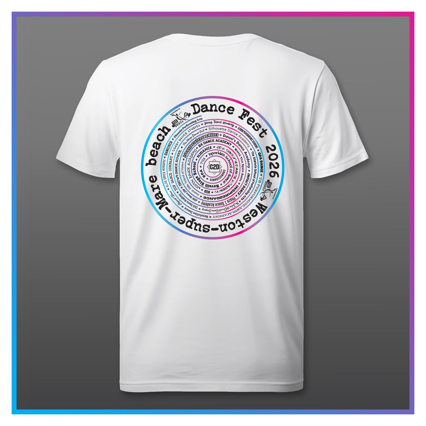 1. C2D 2026 - DANCE FEST 2026 TSHIRT - PINK/BLUE - (6TH JUNE)
