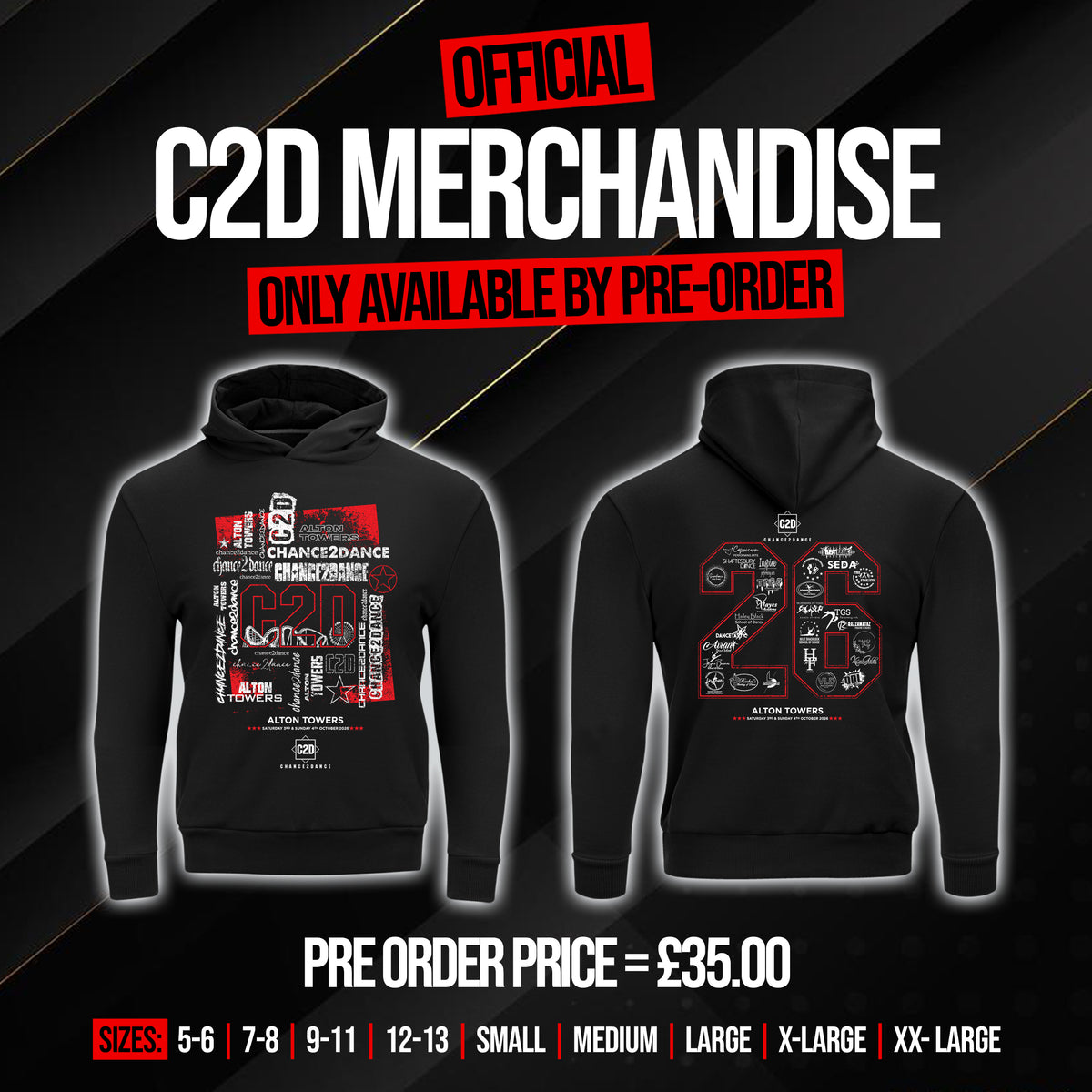 2. C2D 2026 - ALTON TOWERS OFFICIAL HOODY (3rd & 4th October)