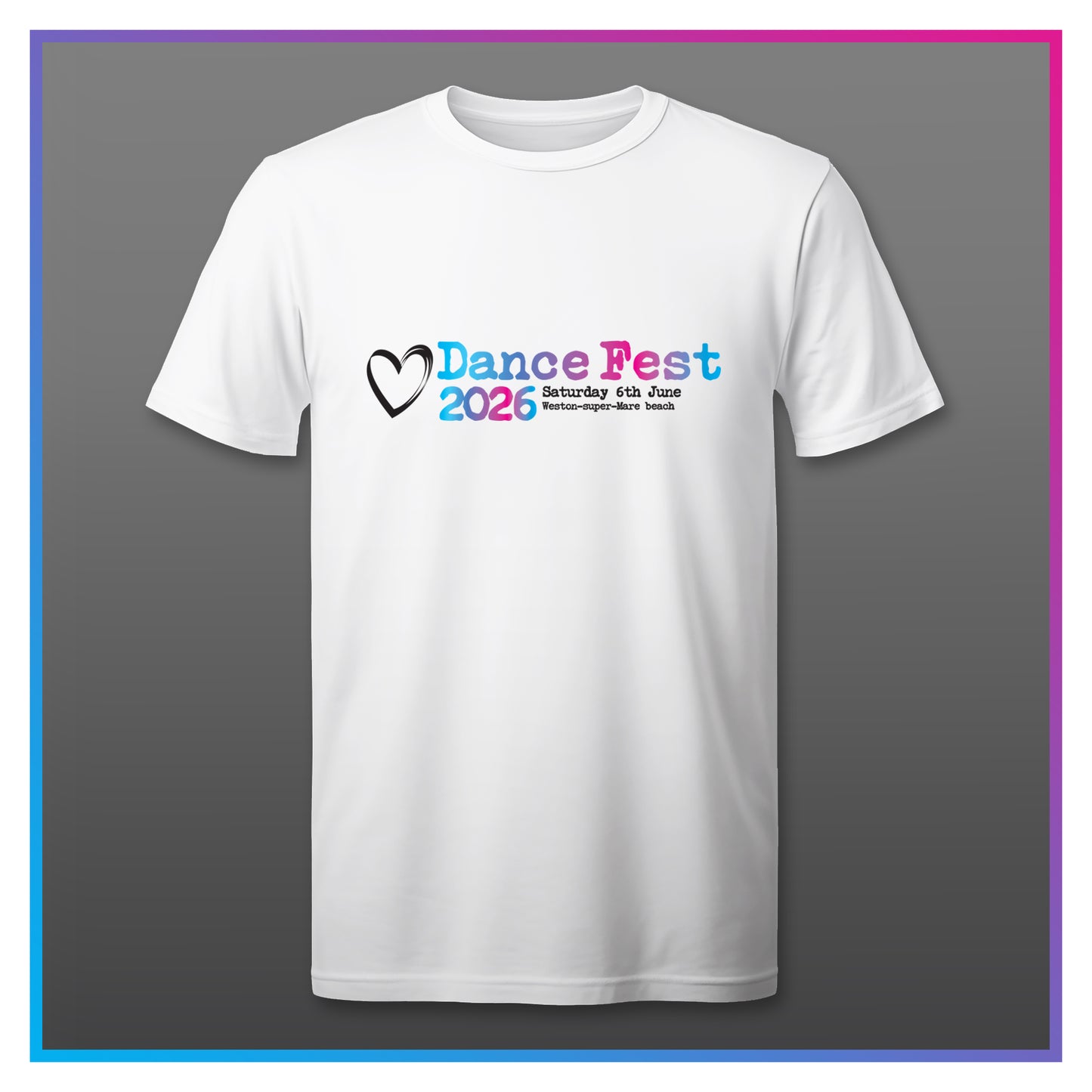 1. C2D 2026 - DANCE FEST 2026 TSHIRT - PINK/BLUE - (6TH JUNE)
